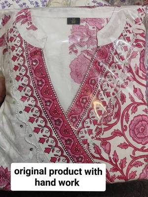 Classiques Pink and White Cotton Kurti Pant Set 5