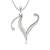 Alphabet V Swarovski Zirconia Sterling Silver Pendant