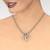 Alphabet V Swarovski Zirconia Sterling Silver Pendant
