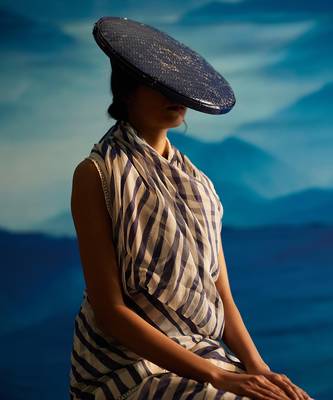 Willow chanderi stripe saree w/p 4