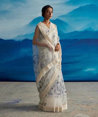 Ambrosia organza saree w/p 2