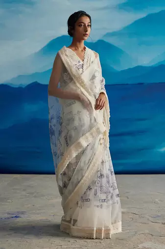 Ambrosia organza saree w/p