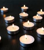 Pack of 50 unscented tea light candles