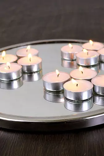 Pack of 50 unscented tea light candles