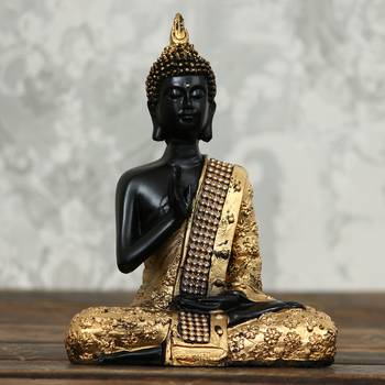 One handcrafted meditating blessing buddha 1