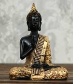 One handcrafted meditating blessing buddha