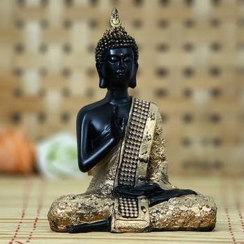 One handcrafted meditating blessing buddha 2