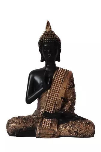 One handcrafted meditating blessing buddha