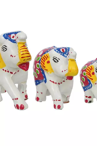 Set of 3 elephant statues