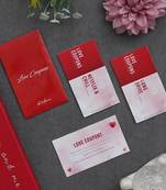 One set of 12 love coupons valentine gift cards set (red & white)