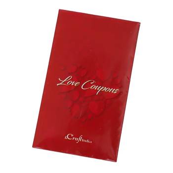One set of 12 love coupons valentine gift cards set (red & white) 4
