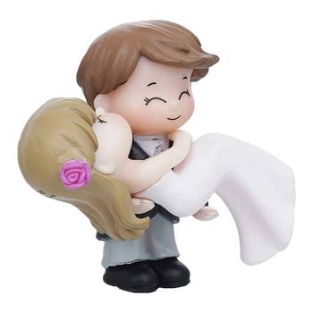 One bride kissing groom romantic polyresin decorative showpiece 4