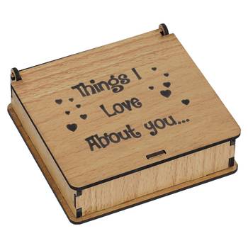 One "things i love about you" valentine puzzle wooden gift set (brown) 3