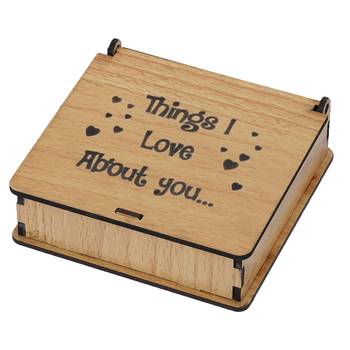 One "things i love about you" valentine puzzle wooden gift set (brown) 4