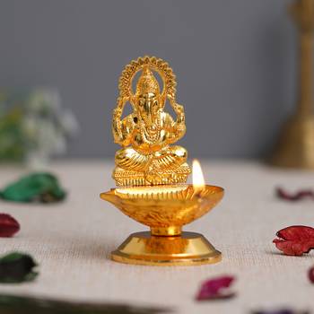 1 lord ganesha idol decorative diya 2