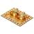 One golden decorative roli chawal holder, akshata haldi kumkum holder