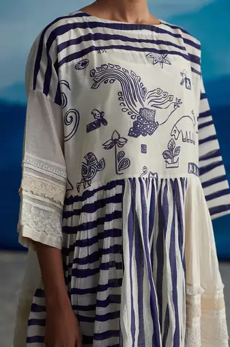 Delphine patchwork dress