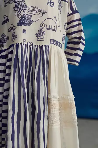 Delphine patchwork dress