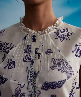 Clover raglan sleeve pin tuck shirt 5