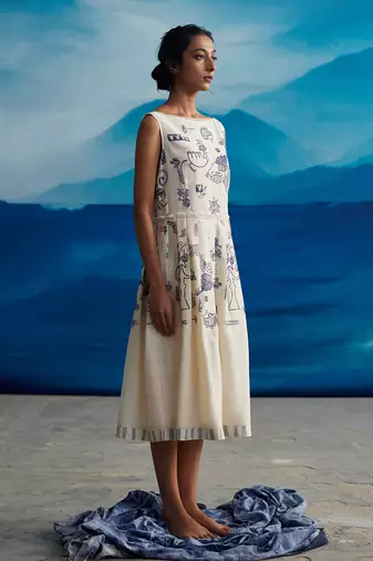 Pema knife pleat dress