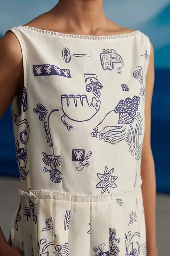 Pema knife pleat dress