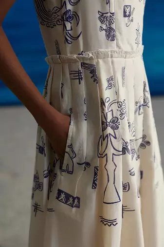 Pema knife pleat dress