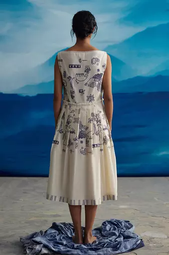 Pema knife pleat dress