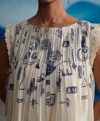 Mignon pleated neck dress 3