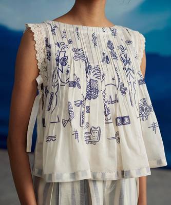 Calantha pleated top 2
