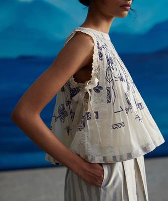 Calantha pleated top 4