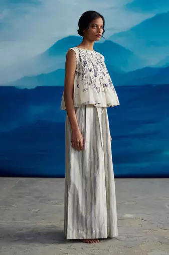 Calantha pleated top