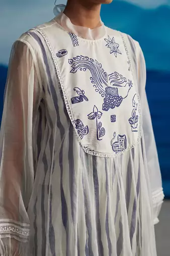 Blazing yoke dress