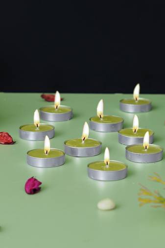 One set of 10 jasmine scented tea light candles