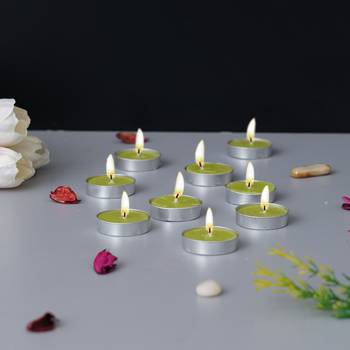 One set of 10 jasmine scented tea light candles 2