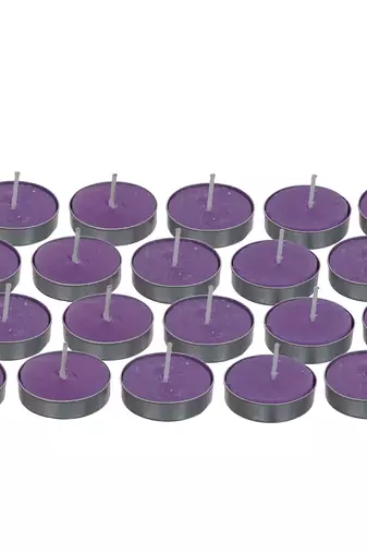 One set of 10 lavender scented tea light candles