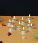 One set of 10 lemon scented tea light candles