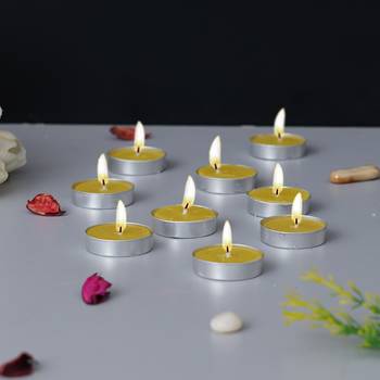 One set of 10 vanilla scented tea light candles 2