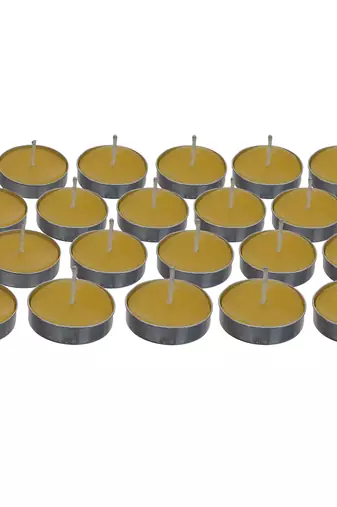 One set of 10 vanilla scented tea light candles