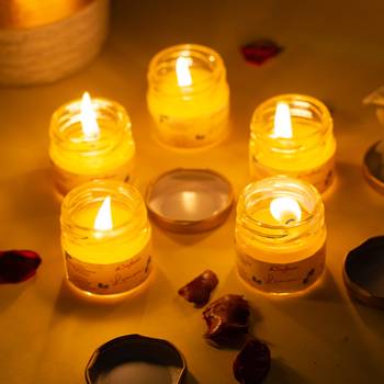 One set of 5 lemon scented minijar candle 2