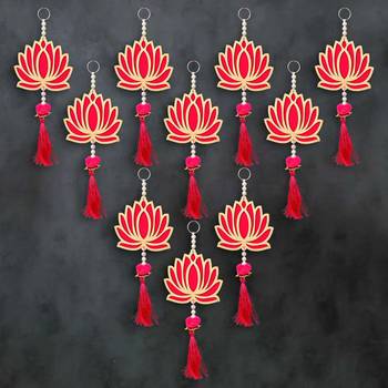 Pack of 6 lotus flower decorative wall hanging for home decor 1
