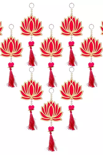 Pack of 6 lotus flower decorative wall hanging for home decor