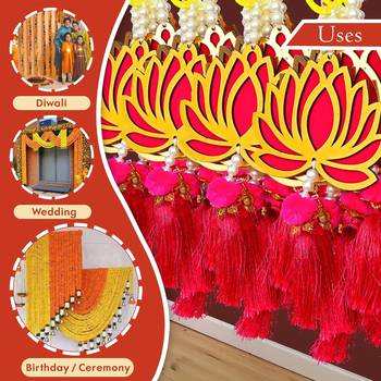 Pack of 6 lotus flower decorative wall hanging for home decor 4