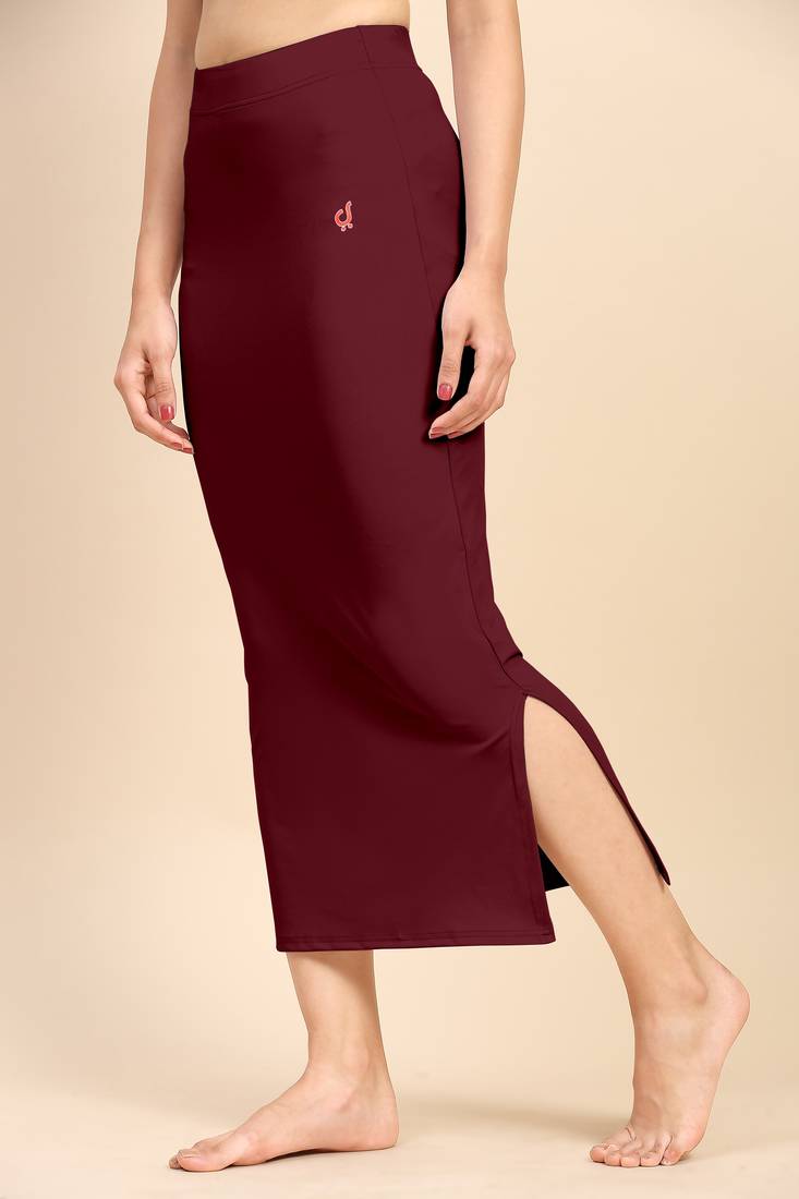 Solid Nylon Soft Petticoat Skirts for Women Saree Shape Wear 2 Piece