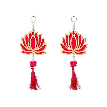 Pack of 2 lotus flower decorative wall hanging for home decor 2