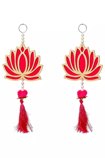 Pack of 2 lotus flower decorative wall hanging for home decor
