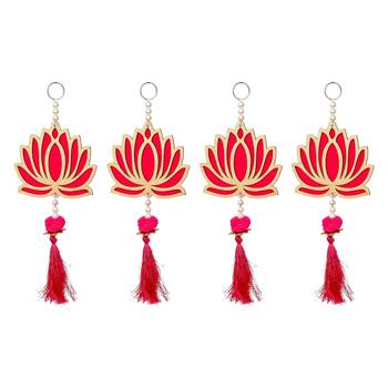 Pack of 4 lotus flower decorative wall hanging for home decor 2