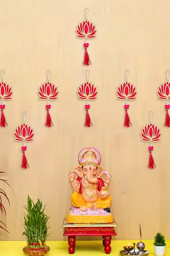 Pack of 1 lotus flower decorative wall hanging for home decor
