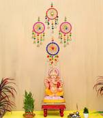 Pack of 4 gota patti bangle & bells decorative wall door hangings toran