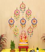 Pack of 8 gota patti bangle & bells decorative wall door hangings toran