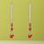Pack of 2 pink lotus & white red artificial flowers hanging